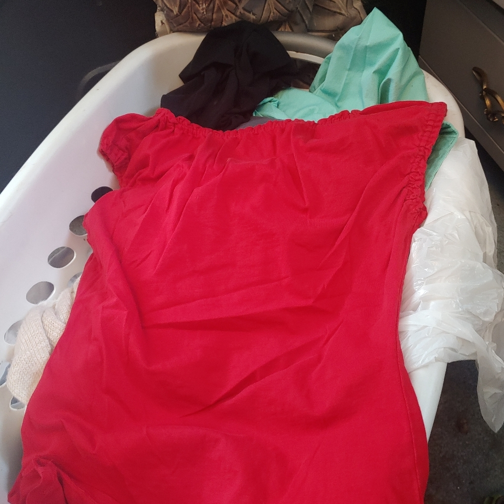 Red small petite dress